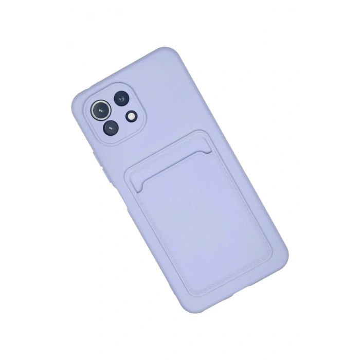 HarmonyAura  Xiaomi Mi 11 Kılıf Kelvin Kartvizitli Silikon - Lila