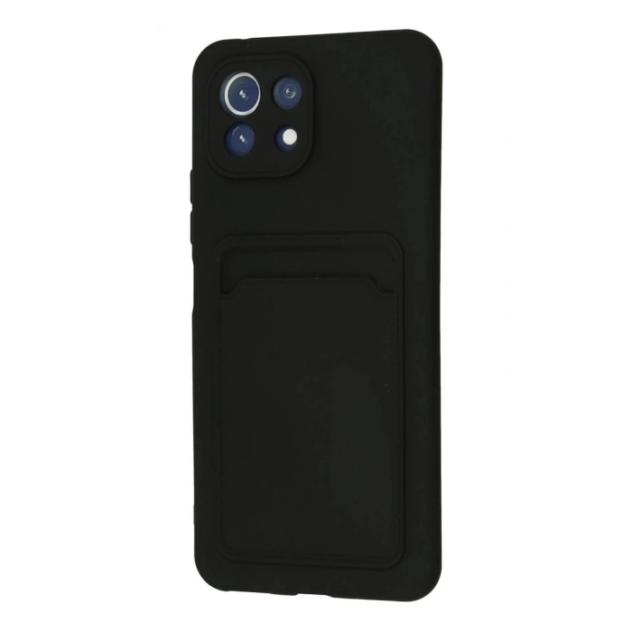 HarmonyAura  Xiaomi Mi 11 Kılıf Kelvin Kartvizitli Silikon - Siyah