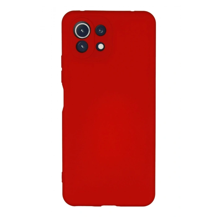 HarmonyAura  Xiaomi Mİ 11 Lite Kılıf Nano Içi Kadife Silikon - Kırmızı