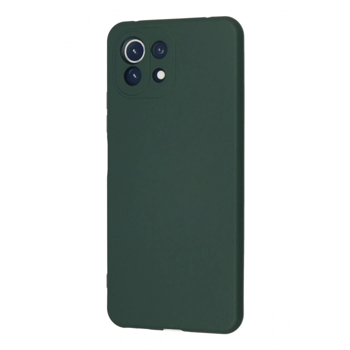 HarmonyAura  Xiaomi Mİ 11 Lite Kılıf Nano Içi Kadife Silikon - Koyu Yeşil