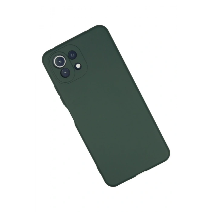HarmonyAura  Xiaomi Mİ 11 Lite Kılıf Nano Içi Kadife Silikon - Koyu Yeşil