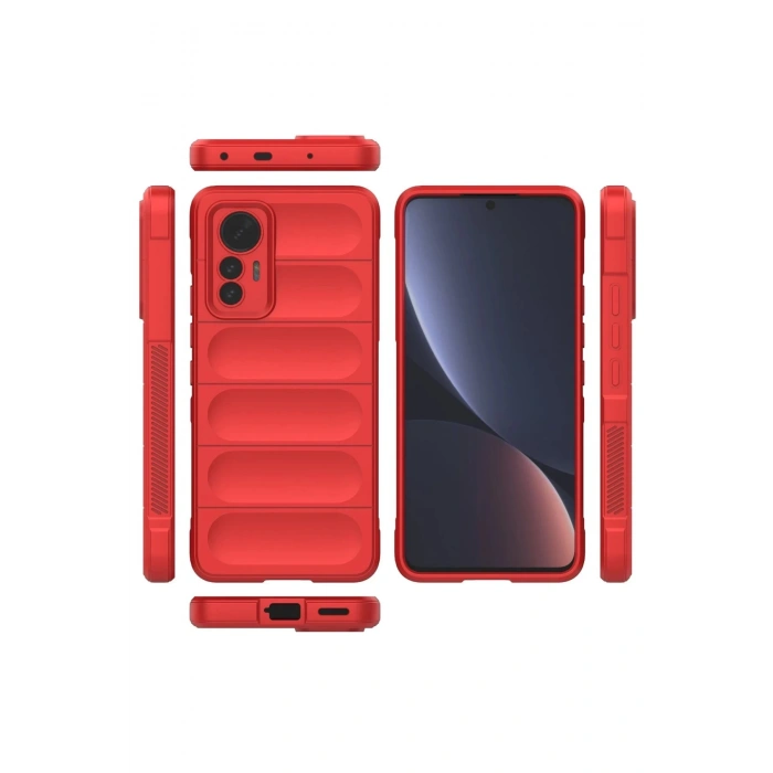 HarmonyAura  Xiaomi Mi 12 Lite Kılıf Optimum Silikon - Kırmızı