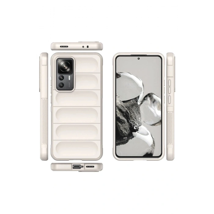 HarmonyAura  Xiaomi Mi 12t Pro Kılıf Optimum Silikon - Krem