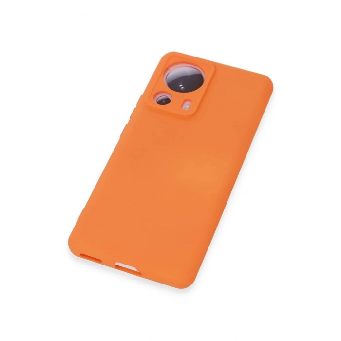 HarmonyAura  Xiaomi Mi 13 Lite Kılıf Nano Içi Kadife Silikon - Turuncu