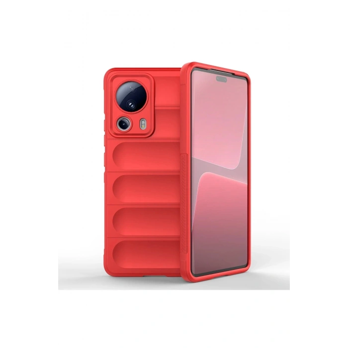 HarmonyAura  Xiaomi Mi 13 Lite Kılıf Optimum Silikon - Kırmızı