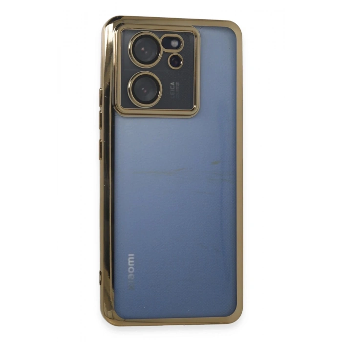 HarmonyAura  Xiaomi Mi 13t Kılıf Lensli Silikon - Gold