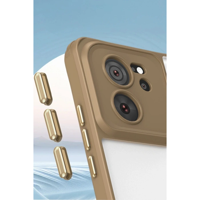 HarmonyAura  Xiaomi Mi 13t Pro Kılıf Penta Silikon Kılıf - Çöl Titanyum