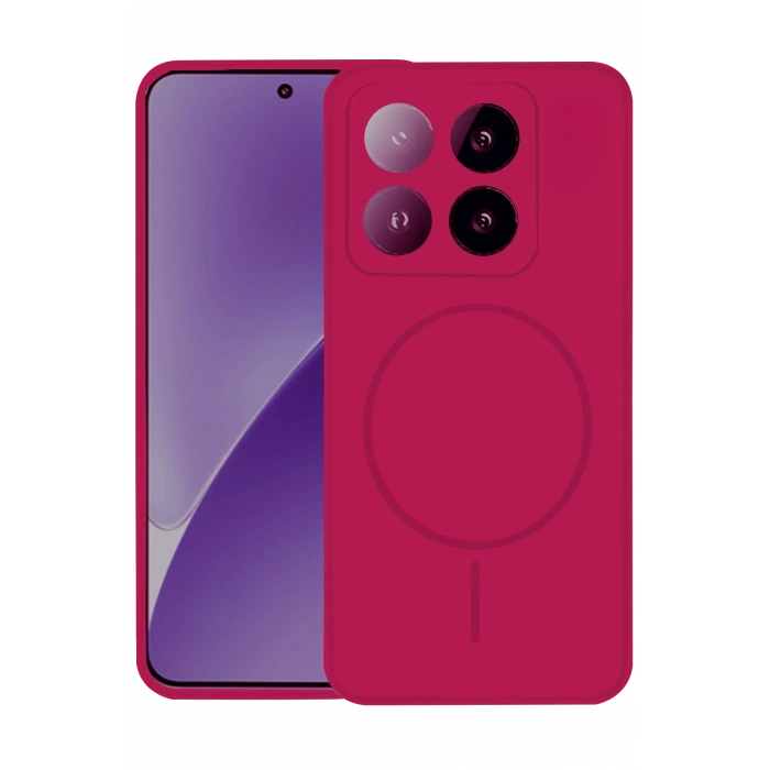 HarmonyAura Xiaomi Mi 14T Pro Kılıf Jully Magsafe Kapak - Fuşya