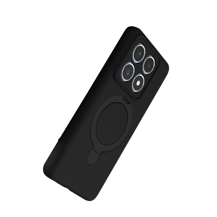 HarmonyAura Xiaomi Mi 14T Pro Regal Magsafe Standlı Kapak - Siyah