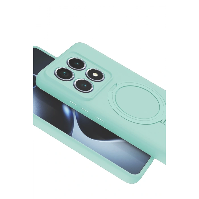 HarmonyAura Xiaomi Mi 14T Pro Regal Magsafe Standlı Kapak - Su Yeşili