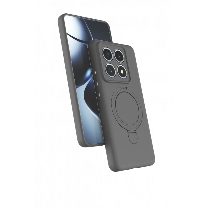 HarmonyAura Xiaomi Mi 14T Pro Regal Magsafe Standlı Kapak - Titan Gri