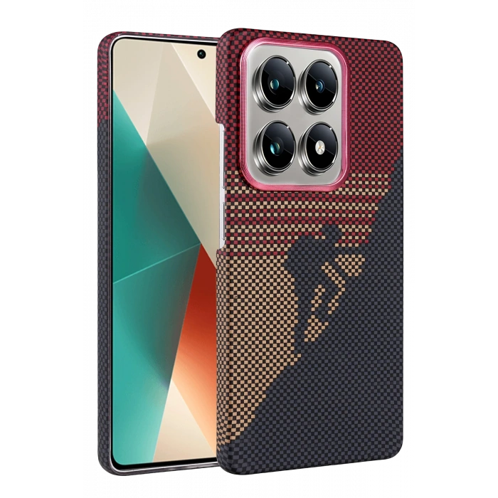 HarmonyAura Xiaomi Mi 14T Pro Vega Magsafe Kapak - Kırmızı