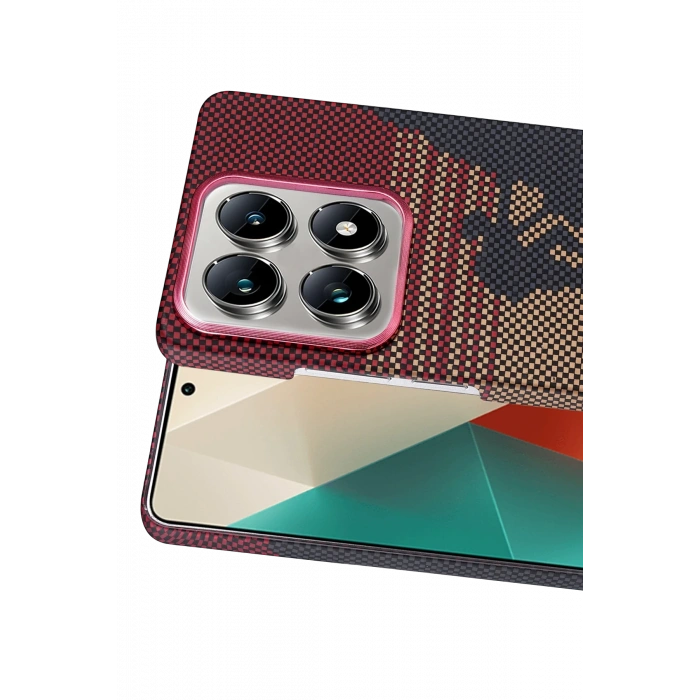 HarmonyAura Xiaomi Mi 14T Pro Vega Magsafe Kapak - Kırmızı