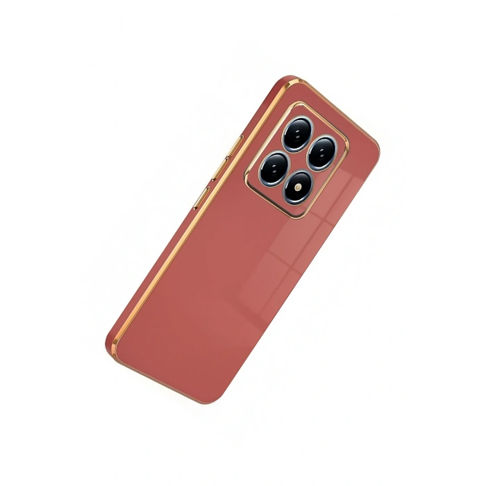 HarmonyAura Xiaomi Mi 14T Pro Volet Silikon - Kırmızı