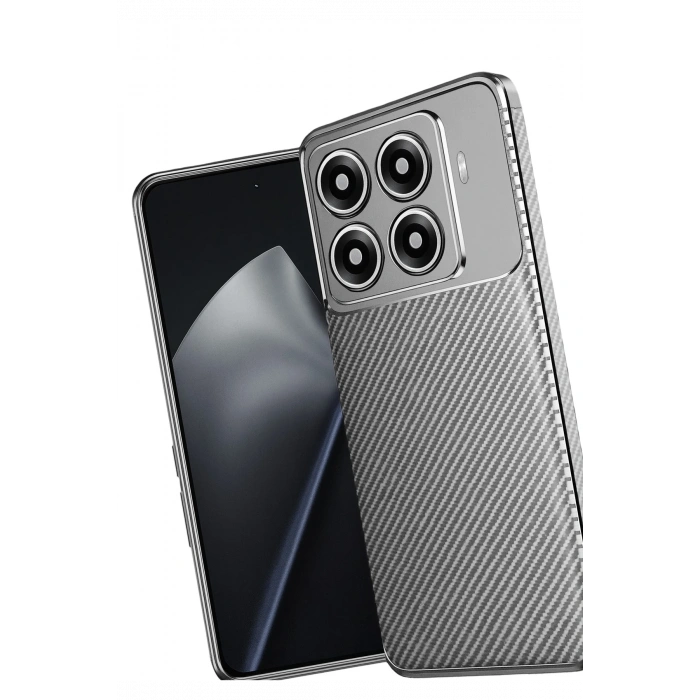 HarmonyAura Xiaomi Mi 15T Pro Auto Focus Karbon Kapak - Gri