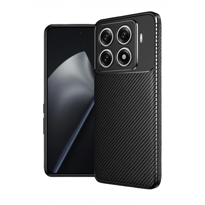 HarmonyAura Xiaomi Mi 15T Pro Auto Focus Karbon Kapak - Siyah