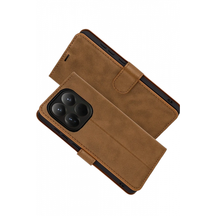 HarmonyAura Xiaomi Mi 15T Trend S Plus Kapaklı Kılıf - Taba