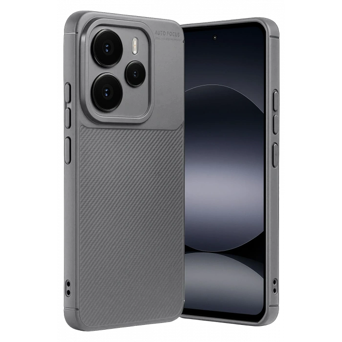 HarmonyAura Xiaomi Note 14 5G Auto Focus Karbon Kapak - Gri