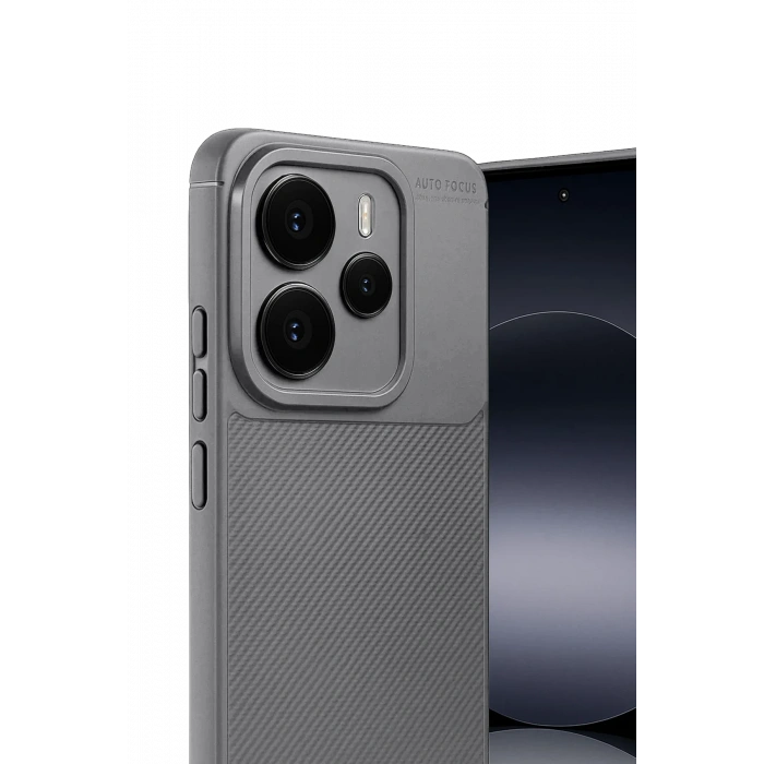 HarmonyAura Xiaomi Note 14 5G Auto Focus Karbon Kapak - Gri