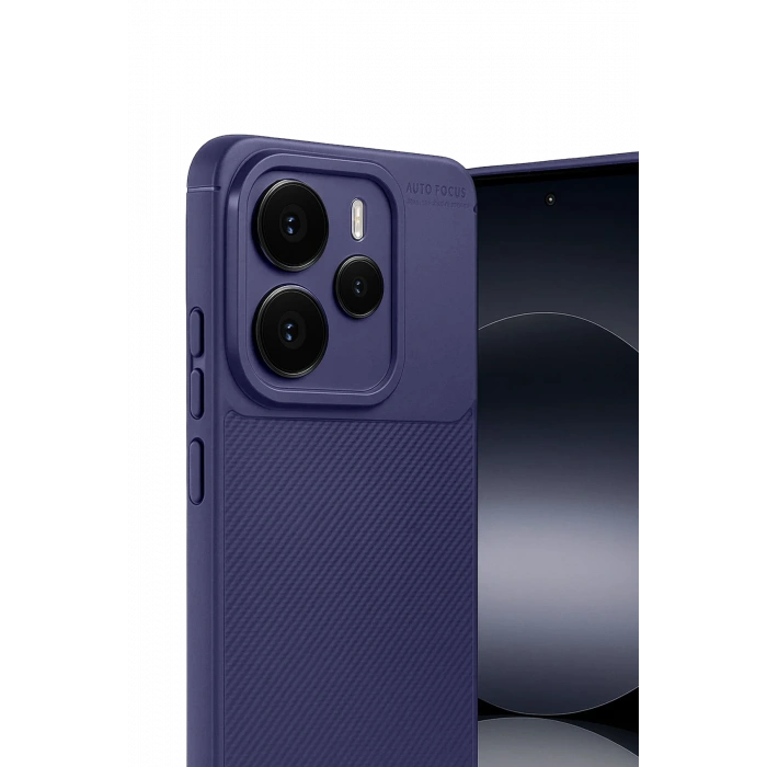 HarmonyAura Xiaomi Note 14 5G Auto Focus Karbon Kapak - Lacivert