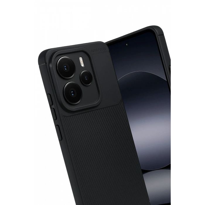 HarmonyAura Xiaomi Note 14 5G Auto Focus Karbon Kapak - Siyah