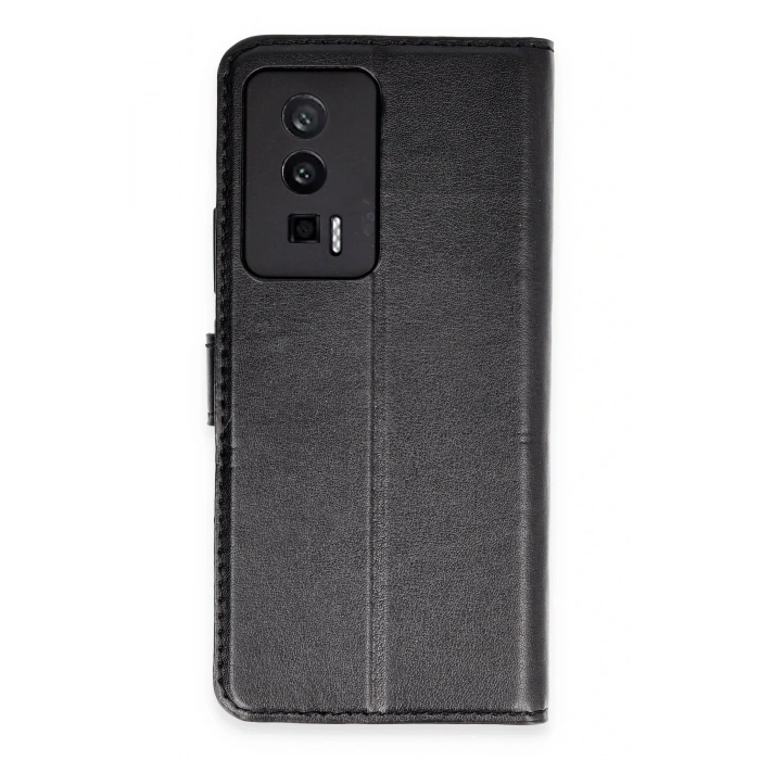 HarmonyAura  Xiaomi Poco F5 Pro Kılıf Trend S Plus Kapaklı Kılıf - Siyah