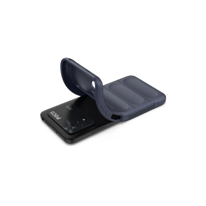 HarmonyAura  Xiaomi Poco M4 Pro 4g Kılıf Optimum Silikon - Lacivert