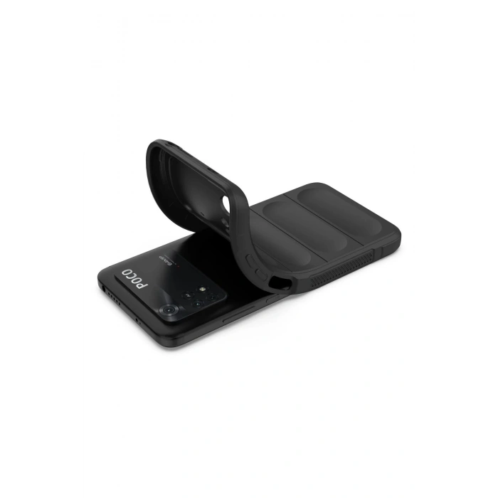 HarmonyAura  Xiaomi Poco M4 Pro 4g Kılıf Optimum Silikon - Siyah