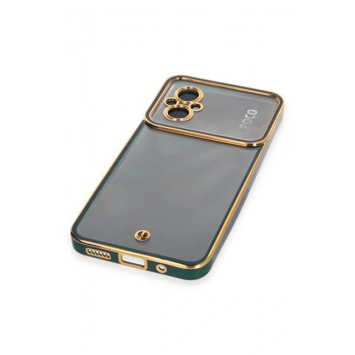 HarmonyAura  Xiaomi Poco M5 Kılıf Liva Lens Silikon - Yeşil