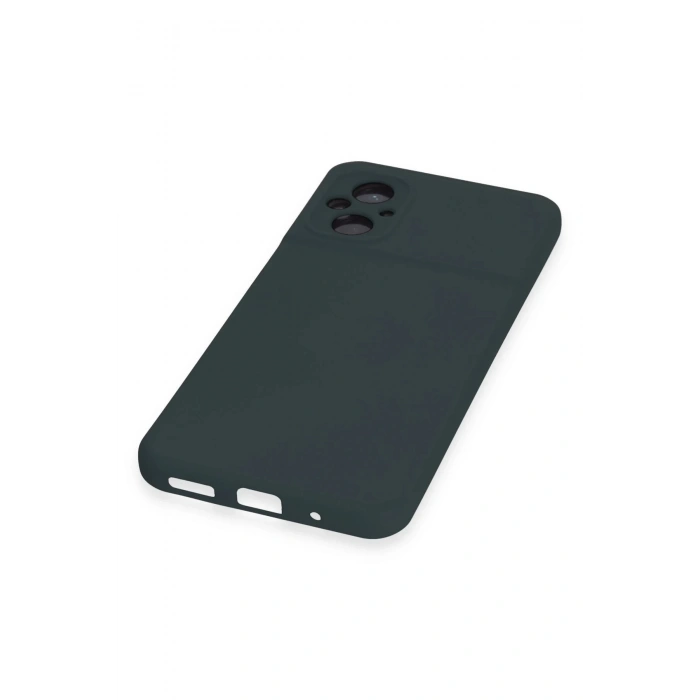 HarmonyAura  Xiaomi Poco M5 Kılıf Nano Içi Kadife Silikon - Koyu Yeşil