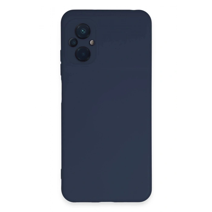 HarmonyAura  Xiaomi Poco M5 Kılıf Nano Içi Kadife Silikon - Lacivert