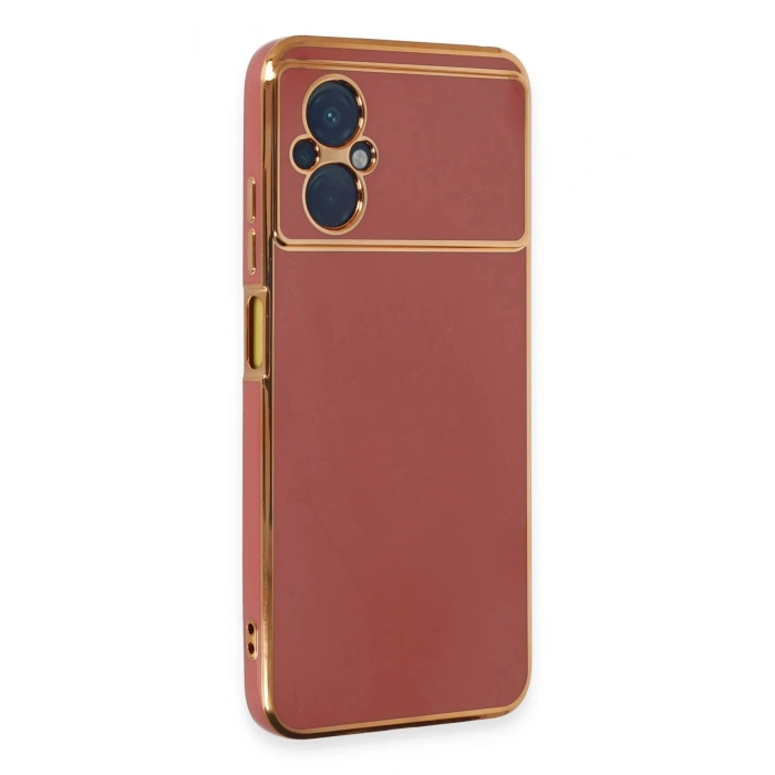 HarmonyAura  Xiaomi Poco M5 Kılıf Volet Silikon - Kırmızı