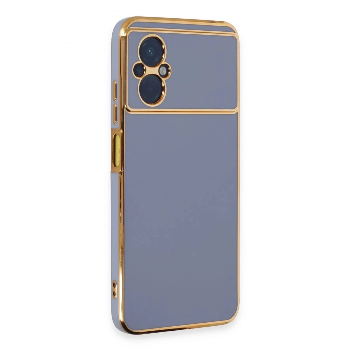 HarmonyAura  Xiaomi Poco M5 Kılıf Volet Silikon - Mavi