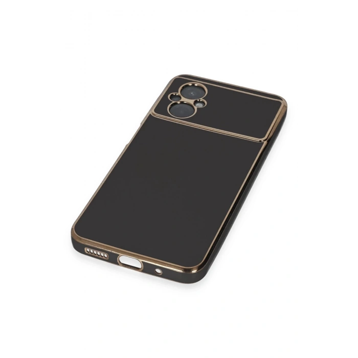 HarmonyAura  Xiaomi Poco M5 Kılıf Volet Silikon - Siyah