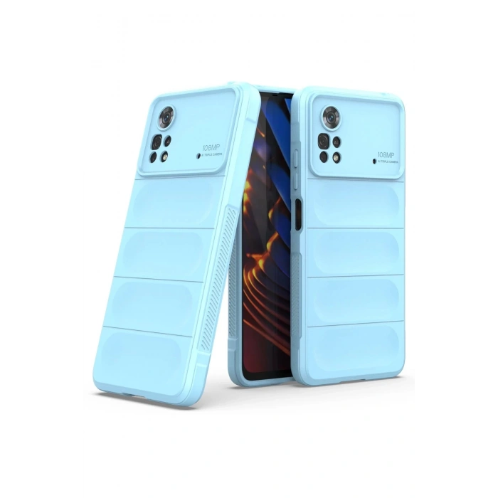 HarmonyAura  Xiaomi Poco X4 Pro 5g Kılıf Optimum Silikon - Sky Blue