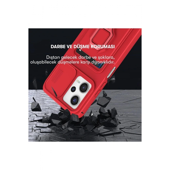 HarmonyAura  Xiaomi Poco X5 5g Kılıf Zuma Kartvizitli Yüzüklü Silikon - Siyah