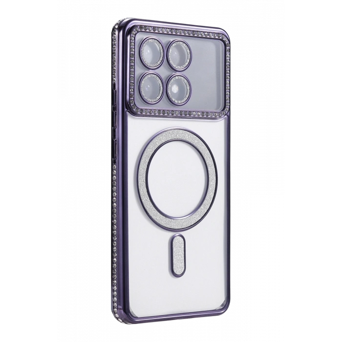 HarmonyAura Xiaomi Poco X6 Pro Joke Simli Magneticsafe Kılıf - Derin Mor