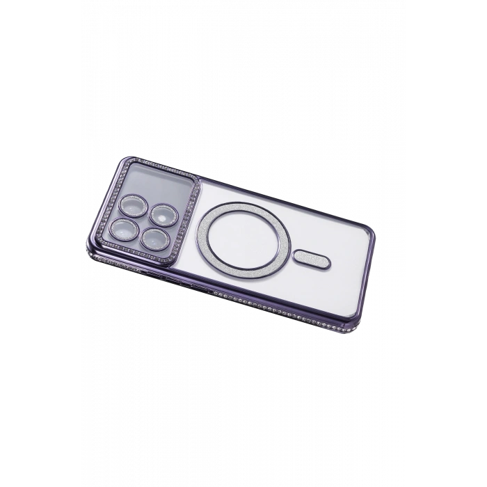 HarmonyAura Xiaomi Poco X6 Pro Joke Simli Magneticsafe Kılıf - Derin Mor