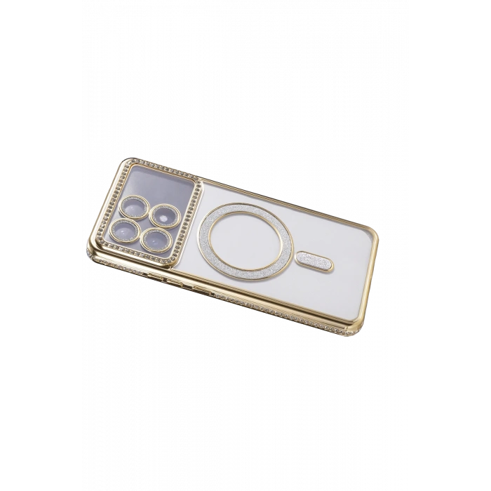 HarmonyAura Xiaomi Poco X6 Pro Joke Simli Magneticsafe Kılıf - Gold