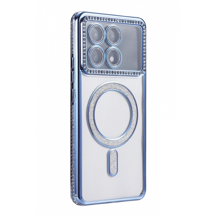 HarmonyAura Xiaomi Poco X6 Pro Joke Simli Magneticsafe Kılıf - Mavi