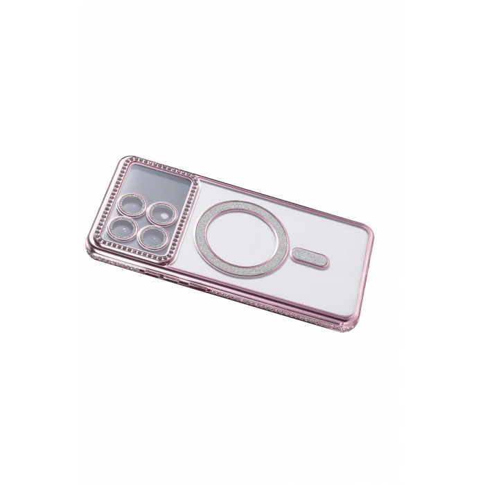 HarmonyAura Xiaomi Poco X6 Pro Joke Simli Magneticsafe Kılıf - Pembe