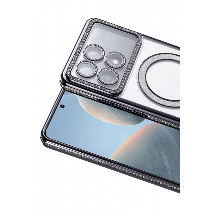 HarmonyAura Xiaomi Poco X6 Pro Joke Simli Magneticsafe Kılıf - Siyah