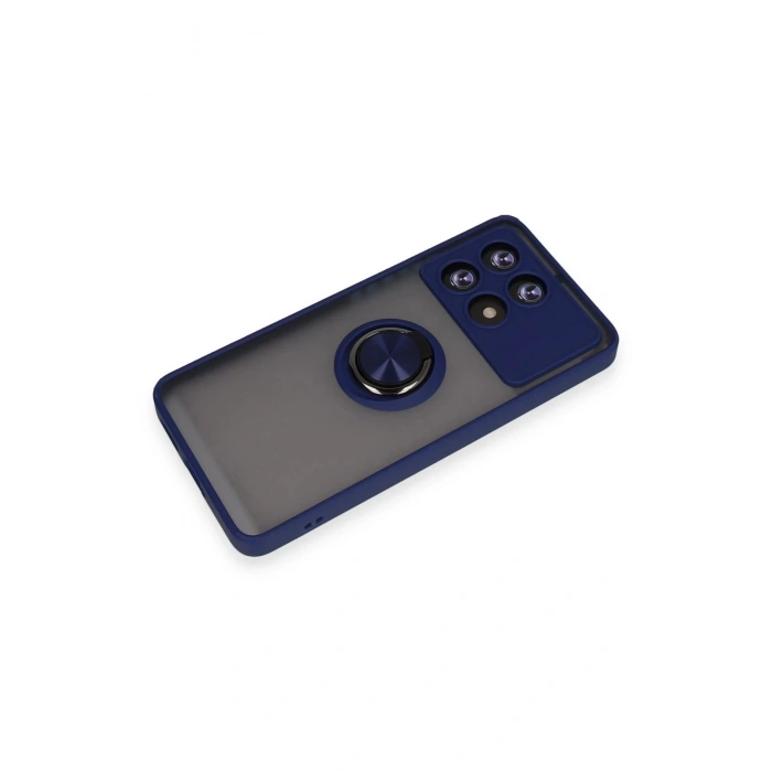 HarmonyAura  Xiaomi Poco X6 Pro Kılıf Montreal Yüzüklü Silikon Kapak - Lacivert