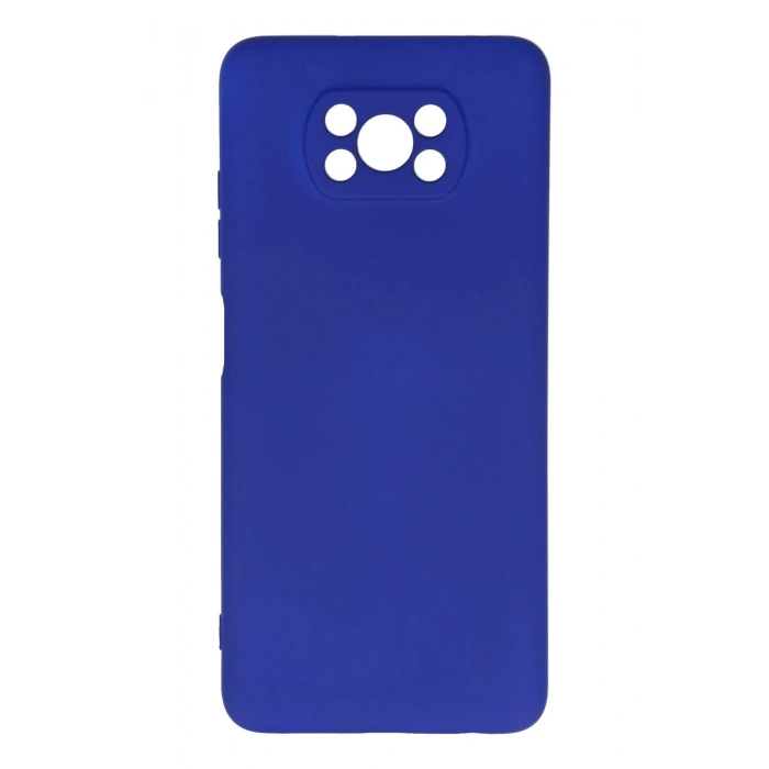 HarmonyAura  Xiaomi Pocophone X3 Kılıf Nano Içi Kadife Silikon - Lacivert