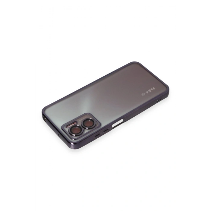 HarmonyAura  Xiaomi Redmi 10 5g Kılıf Lensli Silikon - Mor