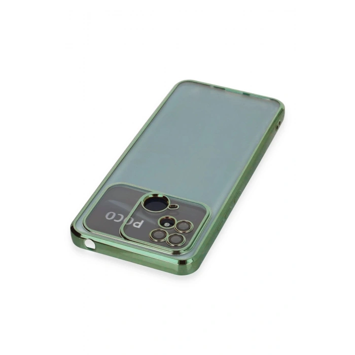 HarmonyAura  Xiaomi Redmi 10c Kılıf Lensli Silikon - Yeşil