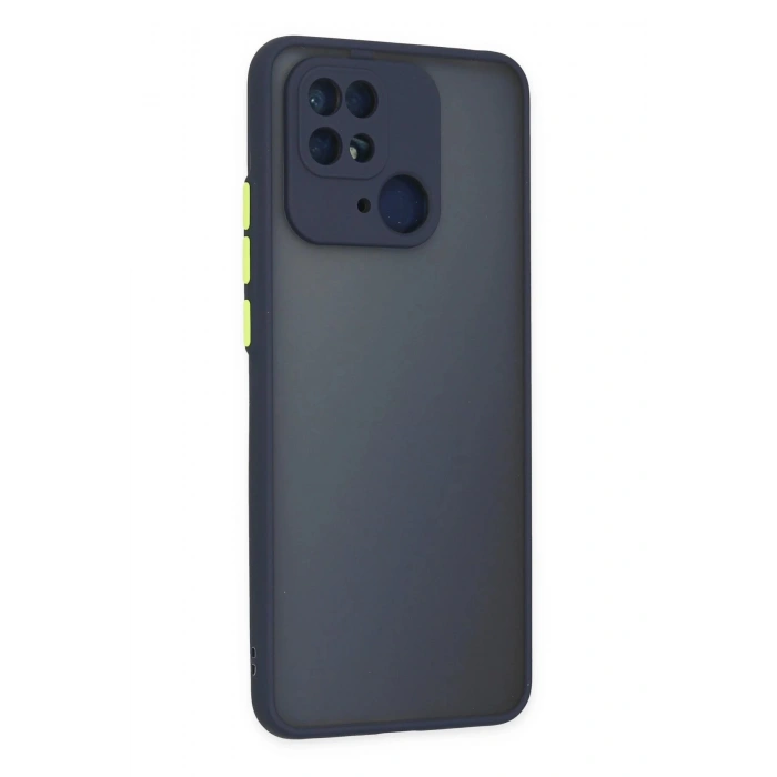 HarmonyAura  Xiaomi Redmi 10c Kılıf Montreal Silikon Kapak - Lacivert