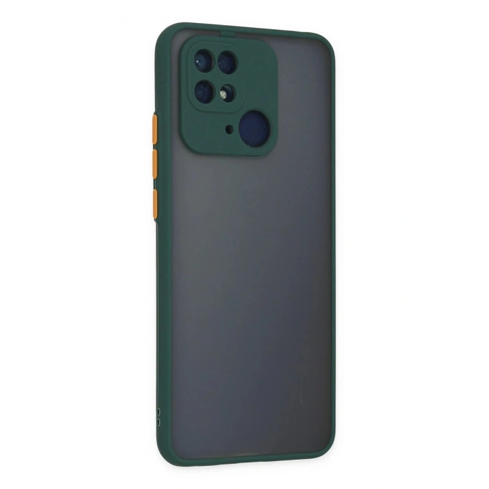 HarmonyAura  Xiaomi Redmi 10c Kılıf Montreal Silikon Kapak - Yeşil