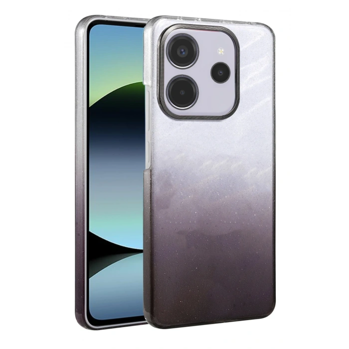 HarmonyAura Xiaomi Redmi 12 Glossy Kapak - Siyah