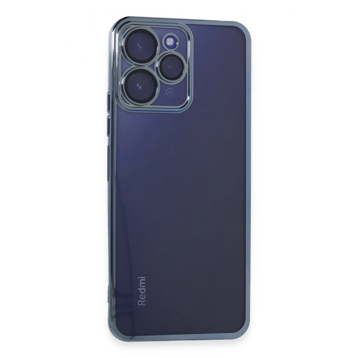 HarmonyAura  Xiaomi Redmi 12 Kılıf Lensli Silikon - Açık Mavi